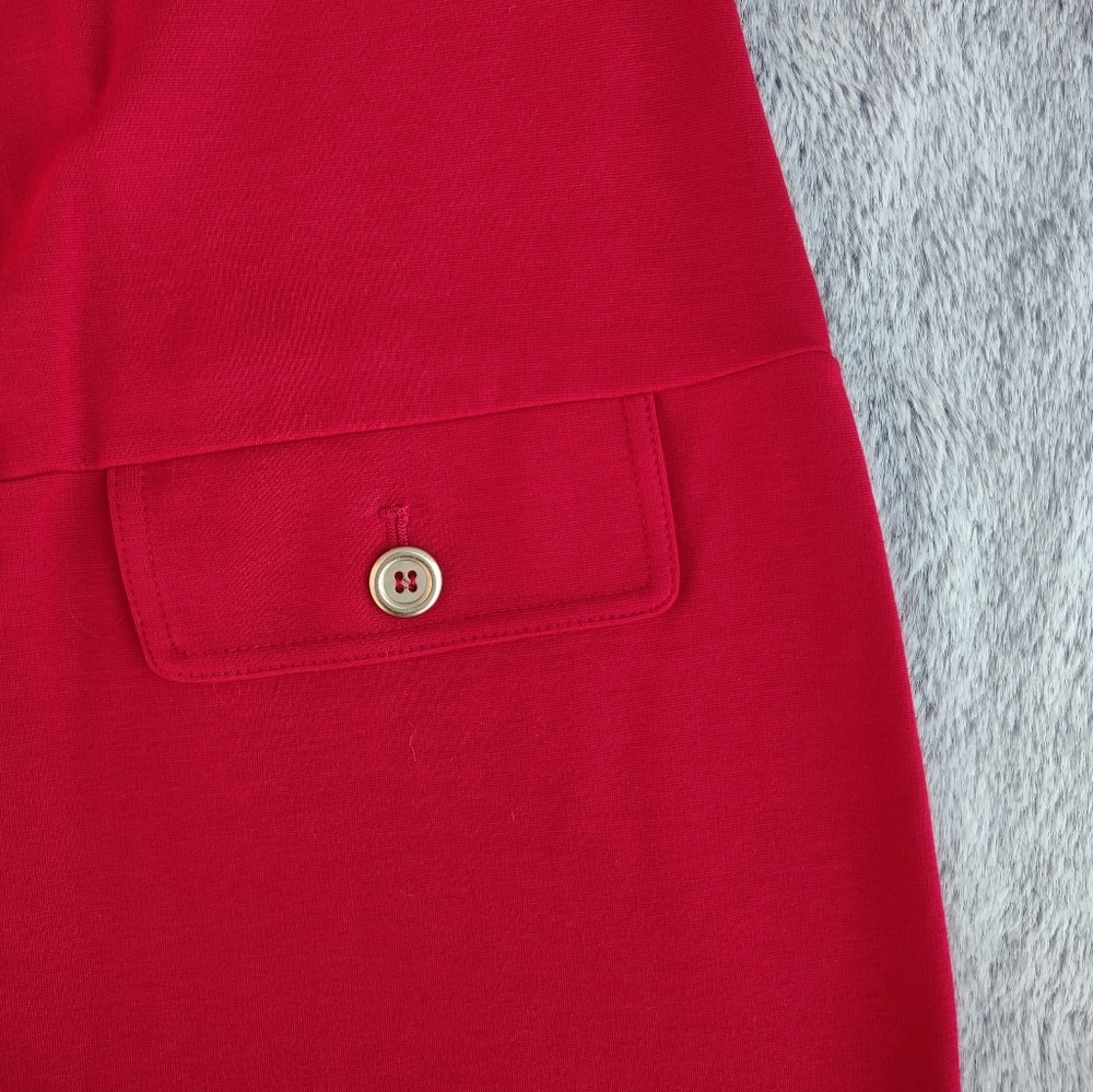 Talbot's Knit Stretch Sheath Dress 12 Red - Picture 5 of 12
